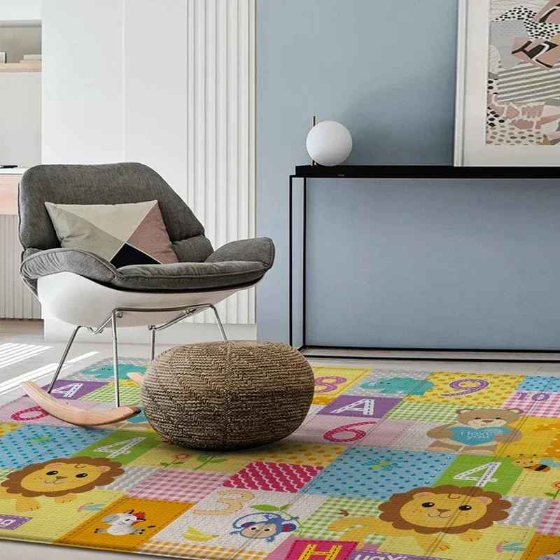 Activities Mat for Baby Non-toxic Outdoor Camping Foldable Play Mat Double-Sided Cartoon Pattern Waterproof Carpet Easy To Carry